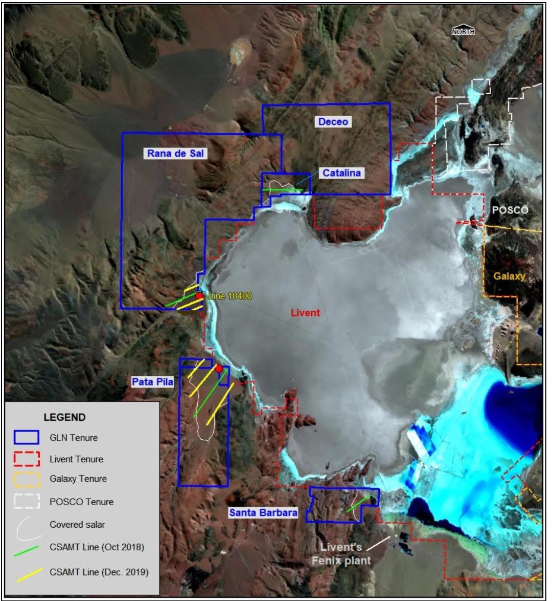 Abbildung 1: Western-Basin-Projekte von Galan Lithium, Salar Hombre Muerto (Argentinien)